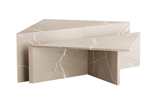 MAIE - bespoke marble coffee table beige